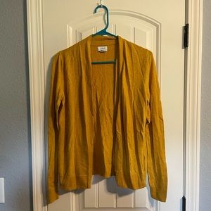 Old Navy Médium Mustard Yellow Open Front Cardigan Sweater